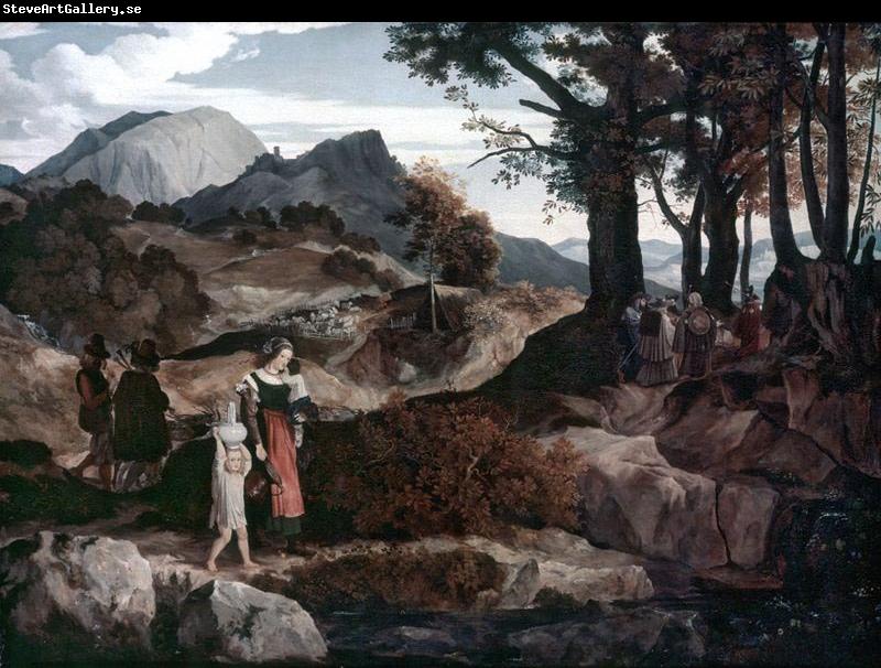 Carl Philipp Fohr Gebirgslandschaft bei Subiaco mit Hirten